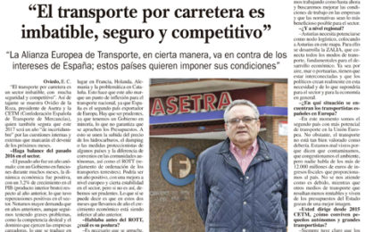 «El transporte por carretera es imbatible, seguro y competitivo»