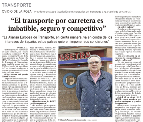 «El transporte por carretera es imbatible, seguro y competitivo»