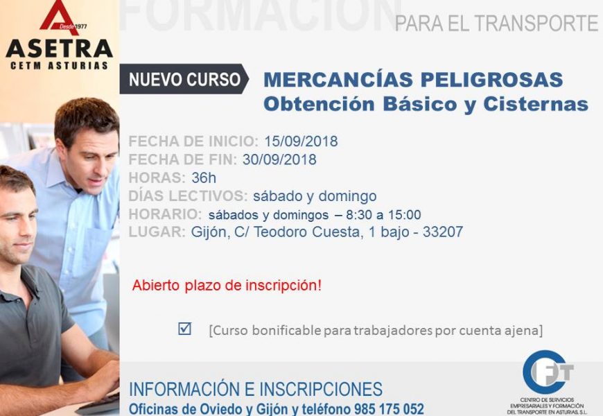 Mercancías Peligrosas Obtención básico y cisternas