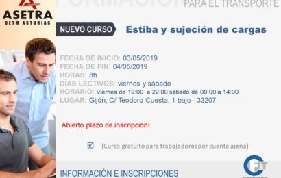 Próximo curso a realizar sobre la sujeción y estiba de la carga