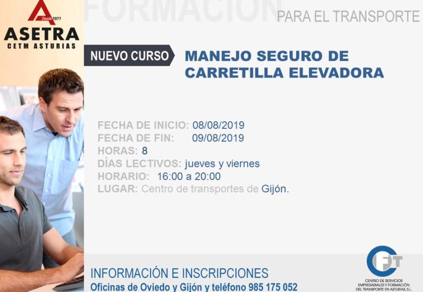 Próximo curso a ejecutar de Manejo Seguro de Carretilla Elevadora