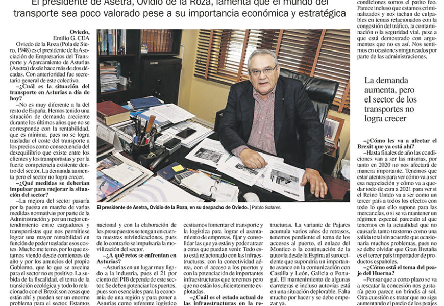 Artículo de opinión de Ovidio de la Roza Artículo de opinión de Ovidio de la Roza