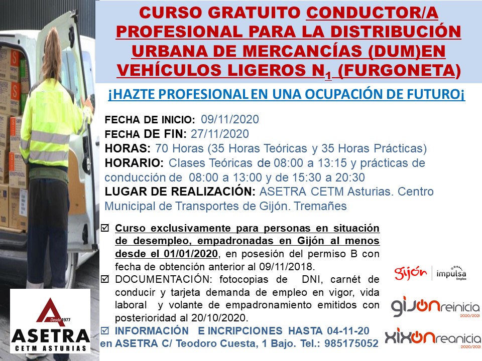 CURSO ASETRA conductor profesional