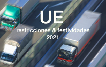 Adelanto restricciones al tráfico y festividades UE durante el 2021