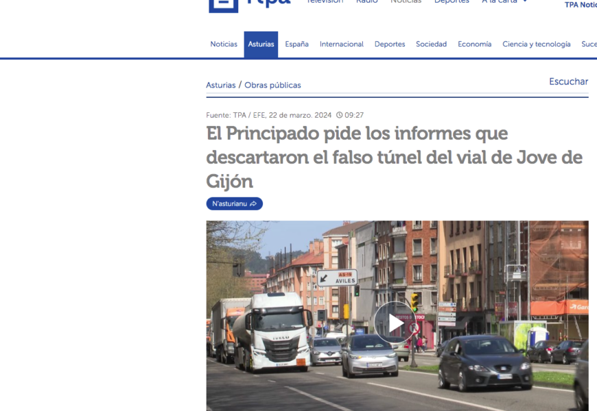 El Principado pide los informes que descartaron el falso túnel del vial de Jove de Gijón