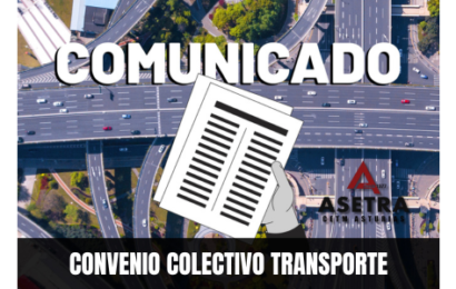Comunicado de ASETRA relativo al Convenio Colectivo de Transportes por Carretera