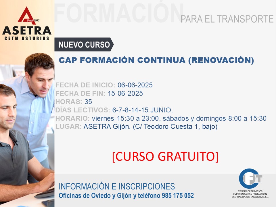 Certificado de aptitud profesional para transportistas