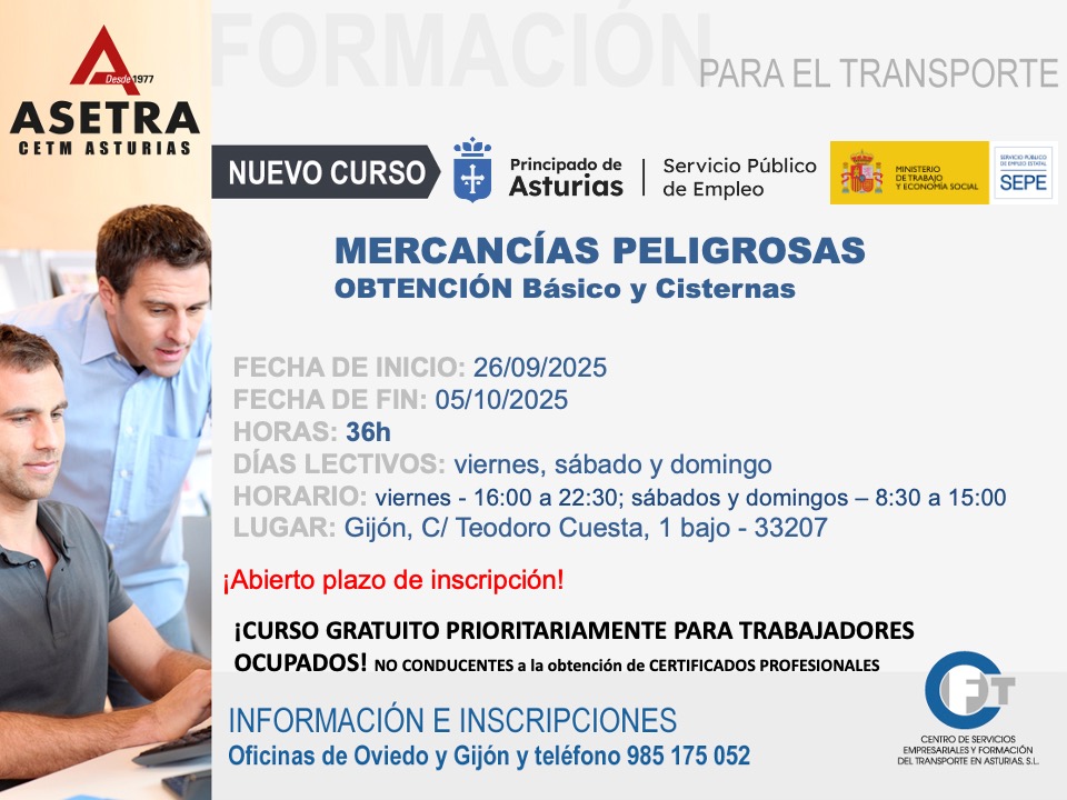curso mercancías peligrosas 2025