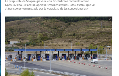 ASETRA rechaza con rotundidad la propuesta de SEOPAN, que refleja un oportunismo intolerable ASETRA rechaza con rotundidad la propuesta de SEOPAN, que refleja un oportunismo intolerable