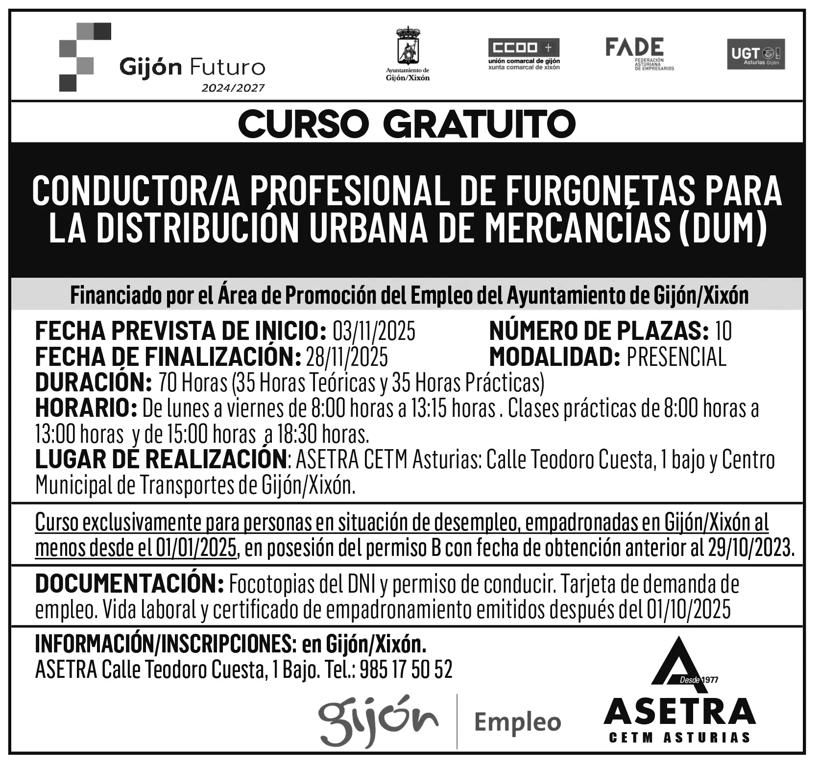 curso DUM Asturias 2025