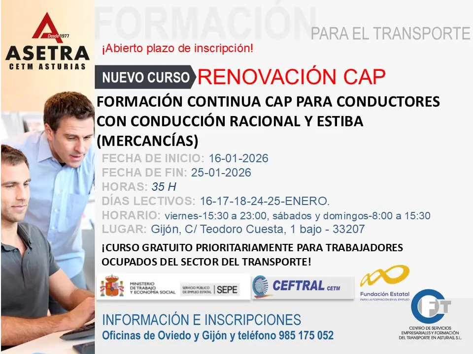 Curso CAP Asturias diciembre 2025