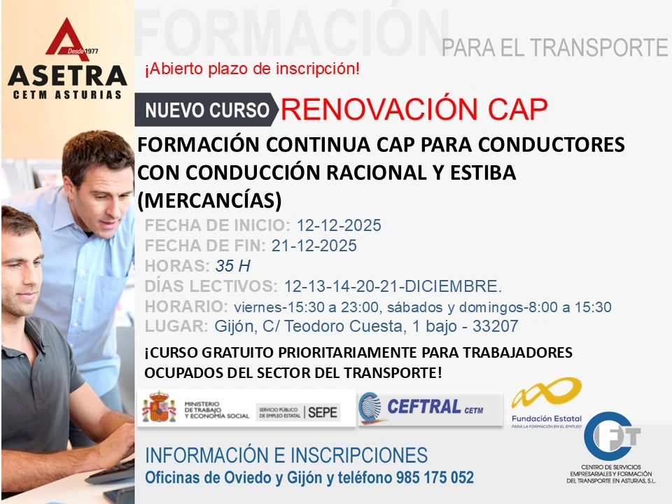 Curso CAP Asturias diciembre 2025