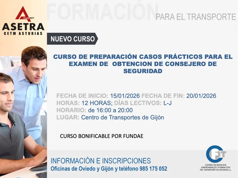 Curso consejero seguridad enero 2026