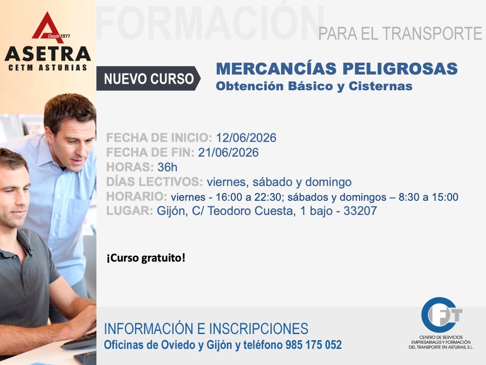 Mercancías peligrosas junio 2026