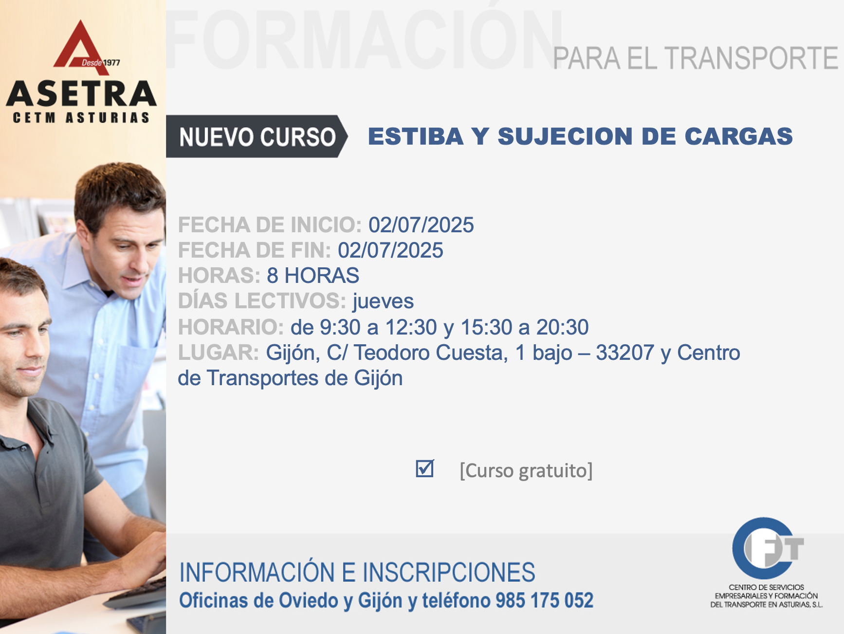 CURSO DE ESTIBA Y SUJECIÓN DE CARGAS