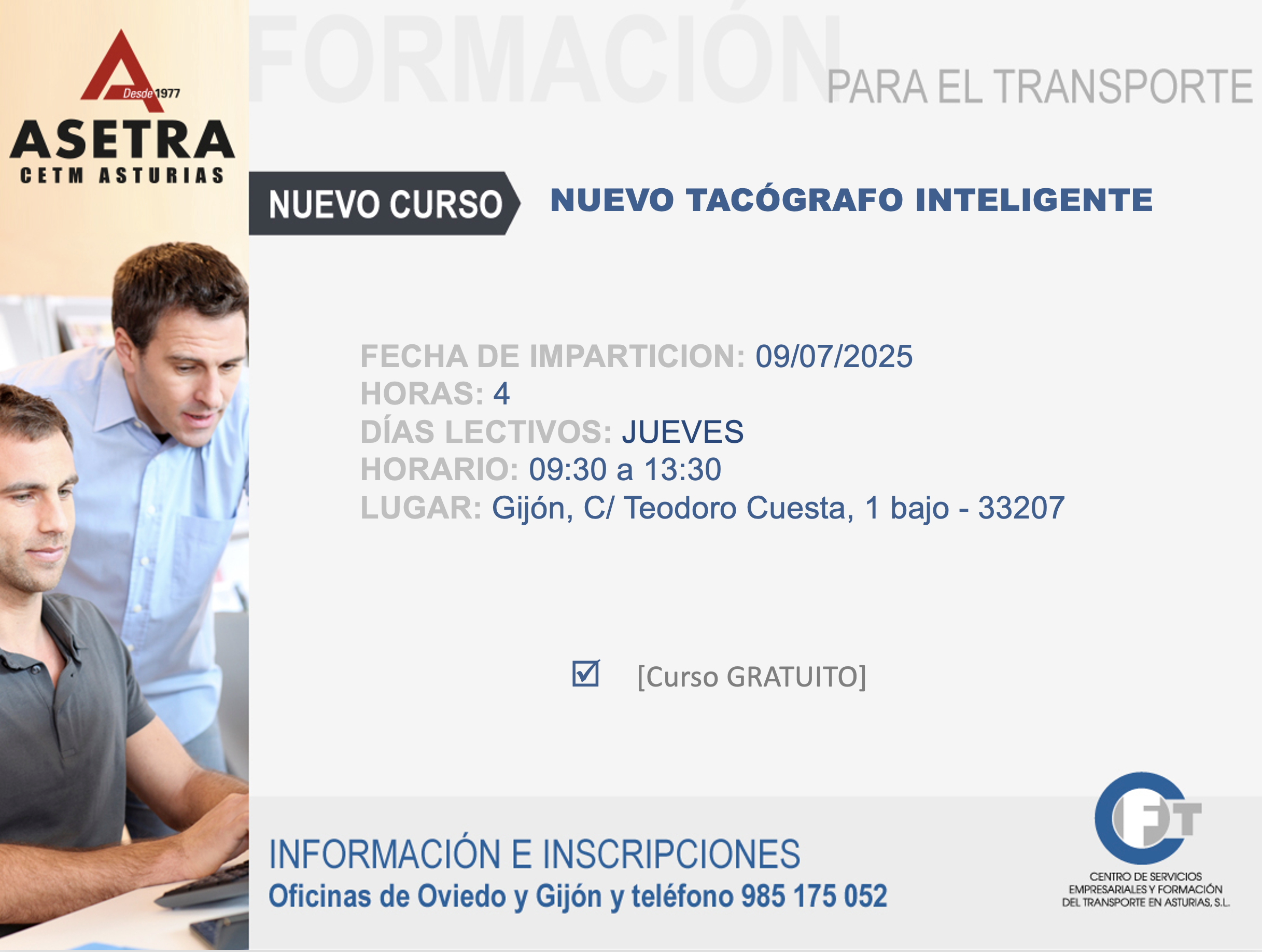 CURSO DE NUEVO TACÓGRAFO INTELIGENTE