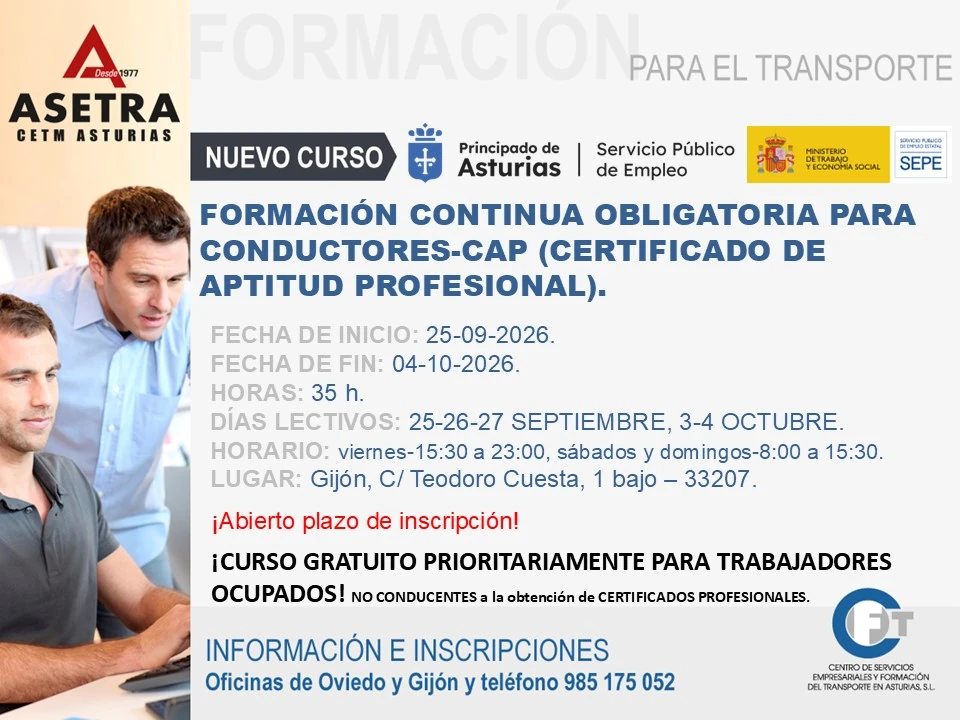 CAP Asturias septiembre 2026